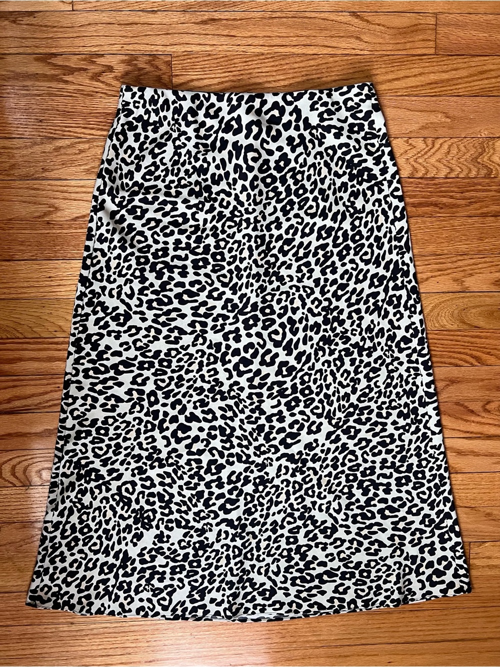LOFT Leopard Slip Skirt Flowy SZ M